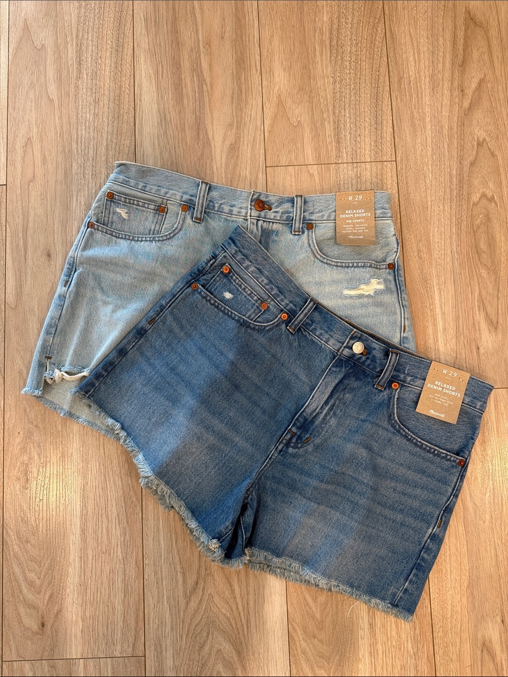 Madewell denim shorts lot of 2 NWT